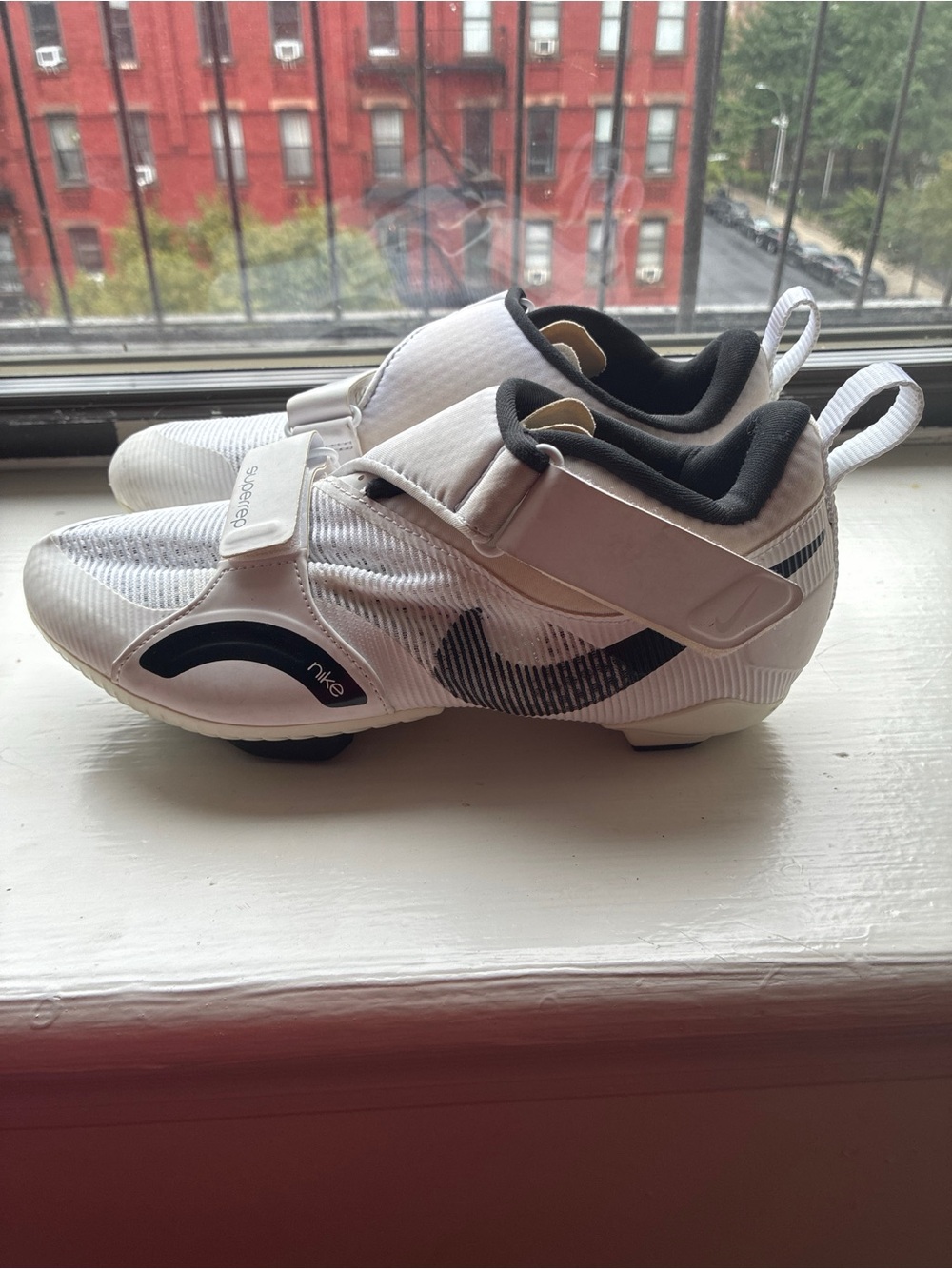 Nike SuperRep Cycle Indoor Cycling Shoes White/Black w/ SPD Cleats